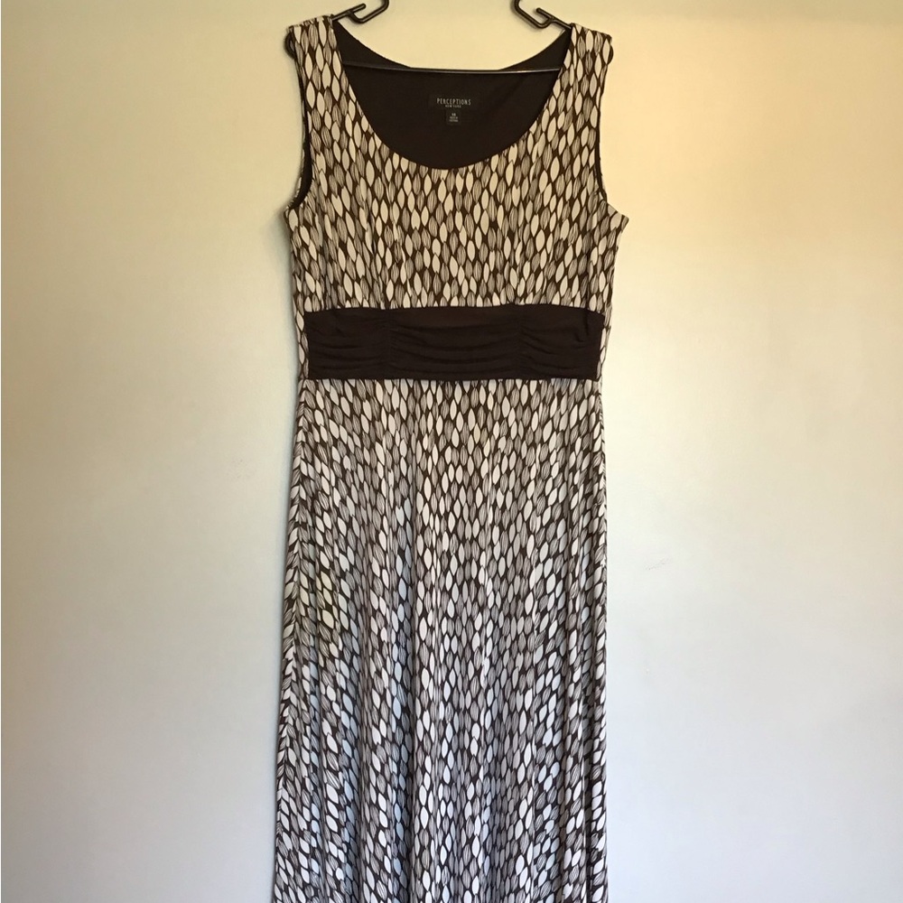 Perceptions New York dress. Size 14. Brown an off-white.
